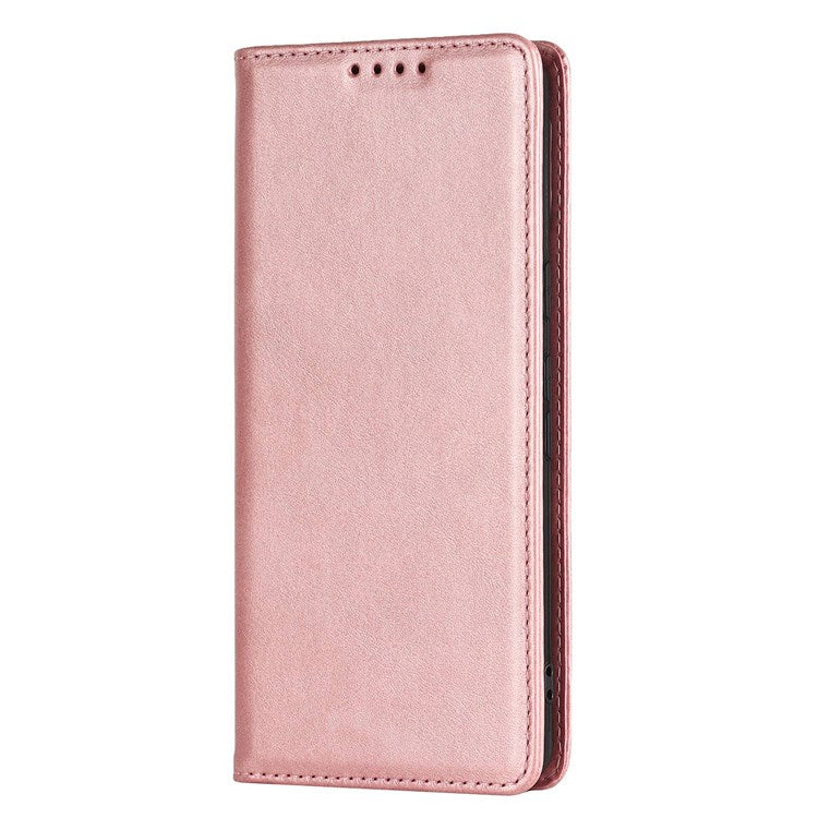 Textured PU Leather Case for Google Pixel 7 5G, Stand Wallet Design Auto Closing Magnetic Phone Cover - Rose Gold