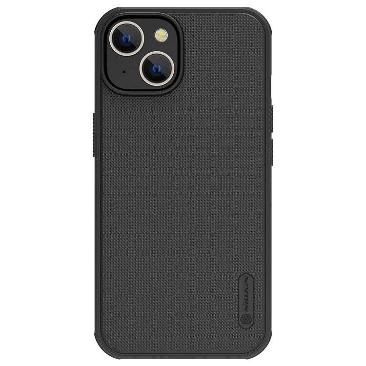 NILLKIN-Super-Frosted-Shield-Pro-Shockproof-Phone-Case-for-iPhone-14-/-iPhone-13,-PC-+-TPU-Matte-Surface-Anti-drop-Back-Cover---Black