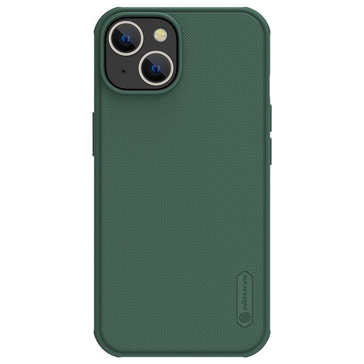 NILLKIN-Super-Frosted-Shield-Pro-Shockproof-Phone-Case-for-iPhone-14-/-iPhone-13,-PC-+-TPU-Matte-Surface-Anti-drop-Back-Cover---Green