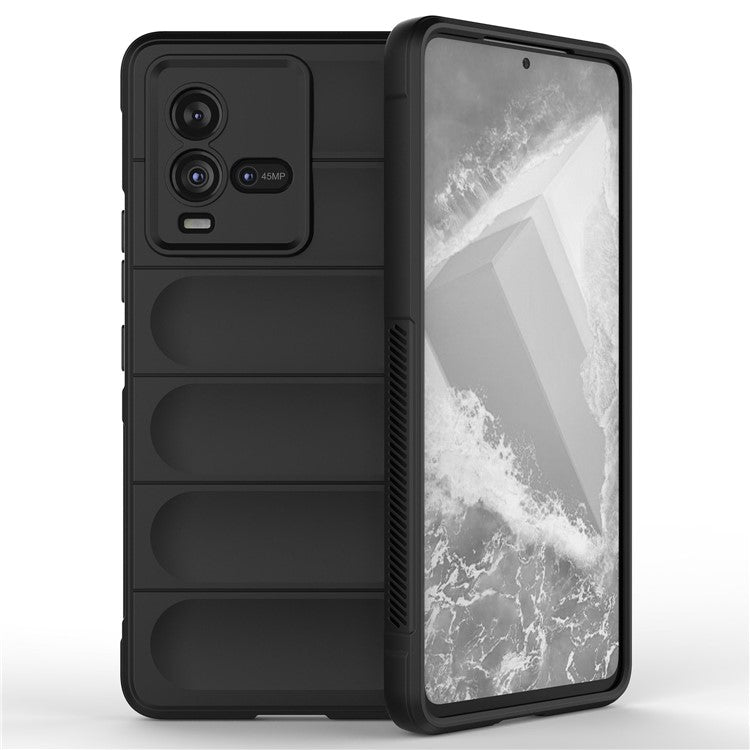 For vivo iQOO 10 5G Rugged Back Drop Protection TPU Case Precise Cutout Anti-Scratch Phone Cover - Black