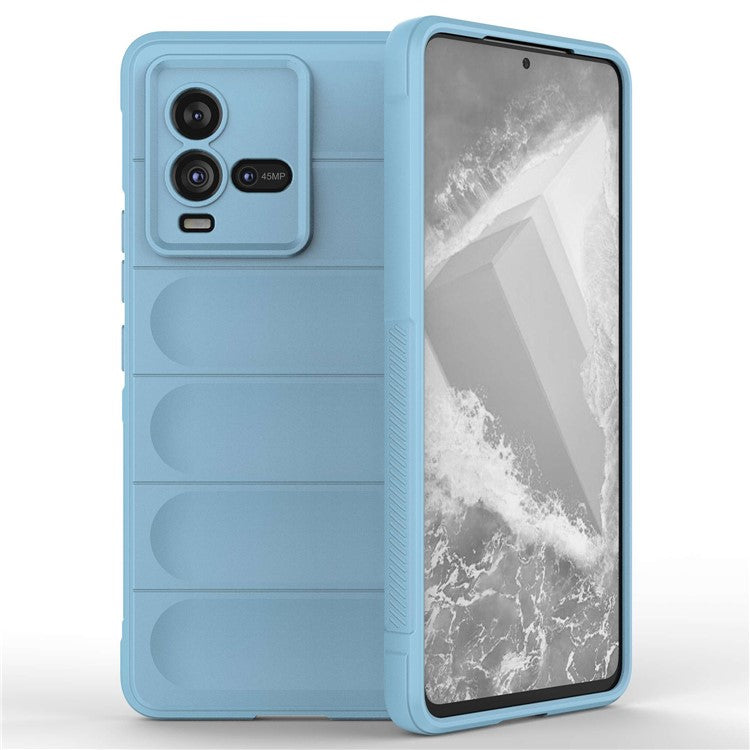 For vivo iQOO 10 5G Rugged Back Drop Protection TPU Case Precise Cutout Anti-Scratch Phone Cover - Baby Blue