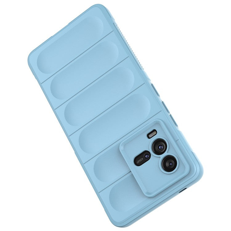 For vivo iQOO 10 5G Rugged Back Drop Protection TPU Case Precise Cutout Anti-Scratch Phone Cover - Baby Blue