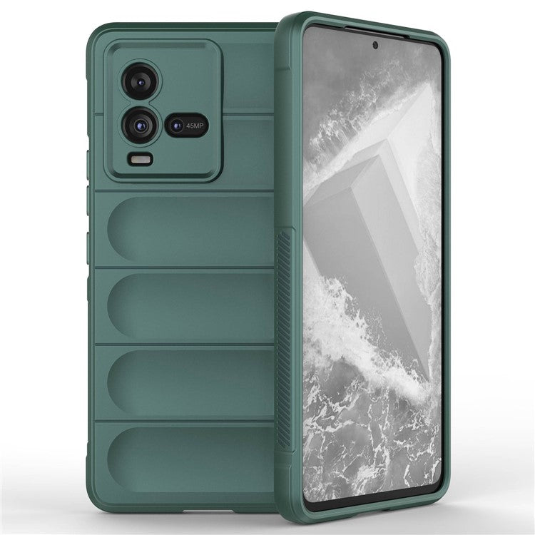 For vivo iQOO 10 5G Rugged Back Drop Protection TPU Case Precise Cutout Anti-Scratch Phone Cover - Green