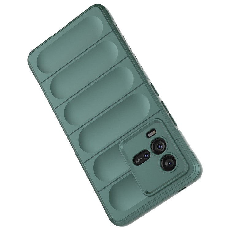 For vivo iQOO 10 5G Rugged Back Drop Protection TPU Case Precise Cutout Anti-Scratch Phone Cover - Green