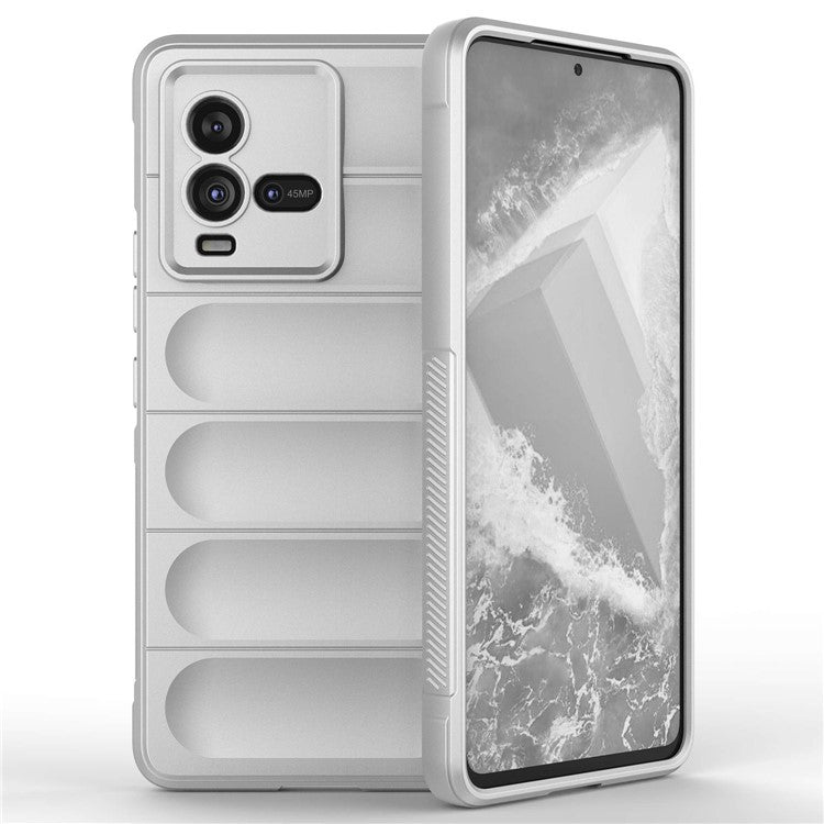 For vivo iQOO 10 5G Rugged Back Drop Protection TPU Case Precise Cutout Anti-Scratch Phone Cover - White