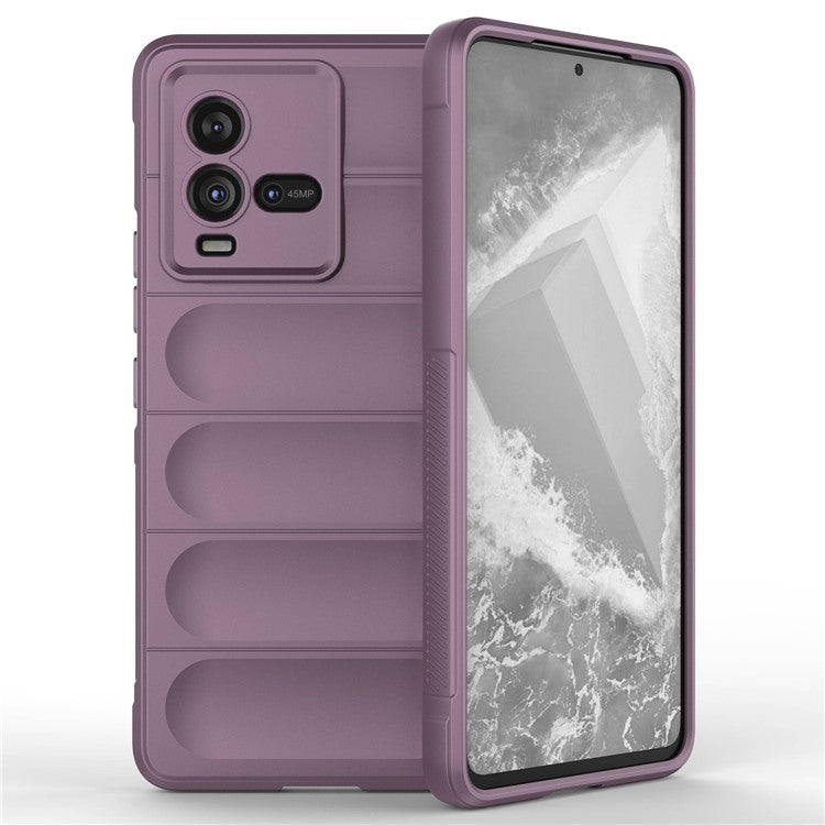 For vivo iQOO 10 5G Rugged Back Drop Protection TPU Case Precise Cutout Anti-Scratch Phone Cover - Light Purple