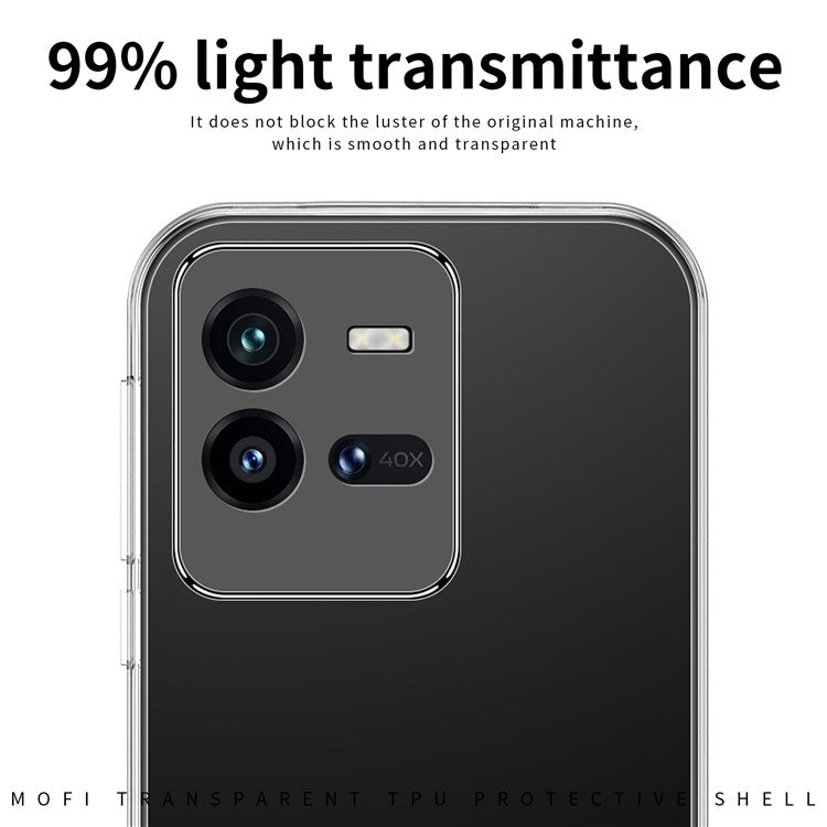 MOFI For vivo iQOO 10 Pro 5G Transparent Fexlible TPU Phone Case Ultra Slim Mobile Phone Back Cover