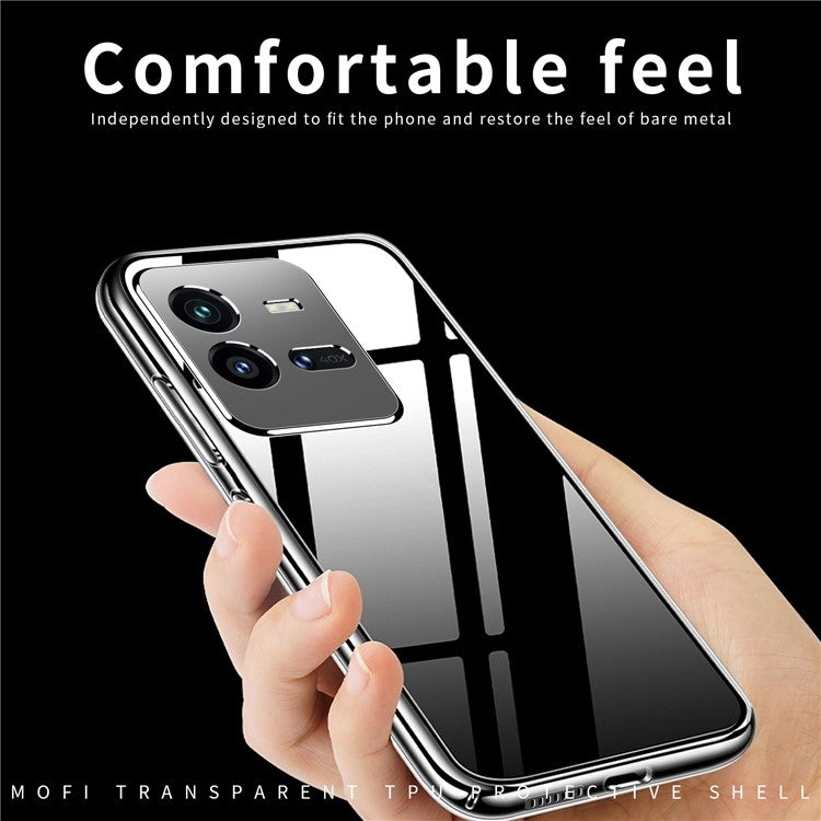 MOFI For vivo iQOO 10 Pro 5G Transparent Fexlible TPU Phone Case Ultra Slim Mobile Phone Back Cover