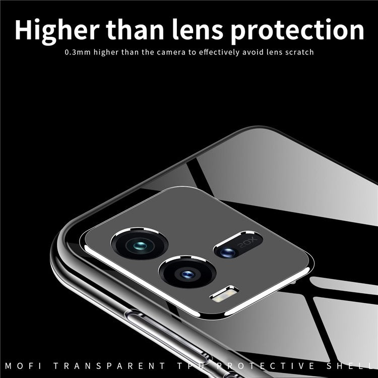 MOFI For vivo iQOO 10 5G Ultra Slim Fexlible TPU Phone Case Anti-fall Transparent Mobile Phone Back Cover