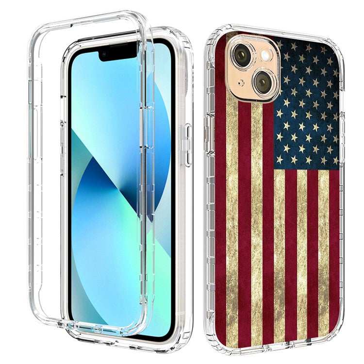 For-iPhone-14-6.1-inch-/-13-6.1-inch-Pattern-Printing-Clear-Phone-Case-Hybrid-PC-+-TPU-Protective-Cover---US-Flag