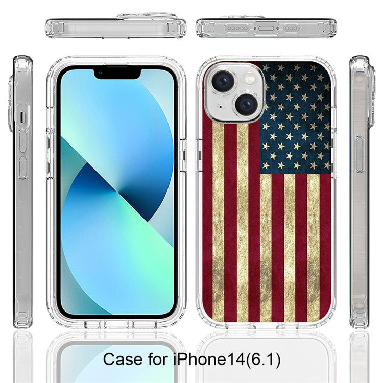 For-iPhone-14-6.1-inch-/-13-6.1-inch-Pattern-Printing-Clear-Phone-Case-Hybrid-PC-+-TPU-Protective-Cover---US-Flag