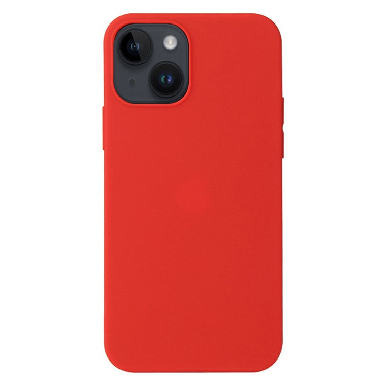 For-iPhone-14-/-13-Matte-Surface-Flexible-TPU-Phone-Cover-Anti-Drop-Back-Case---Red