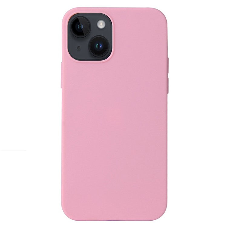 For-iPhone-14-/-13-Matte-Surface-Flexible-TPU-Phone-Cover-Anti-Drop-Back-Case---Pink