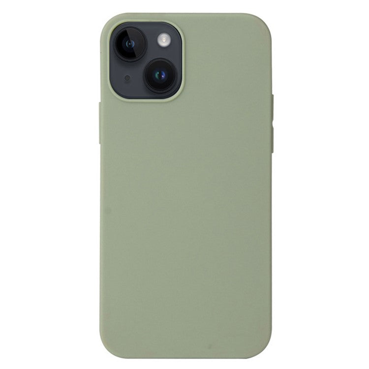 For-iPhone-14-/-13-Matte-Surface-Flexible-TPU-Phone-Cover-Anti-Drop-Back-Case---Matcha-Green