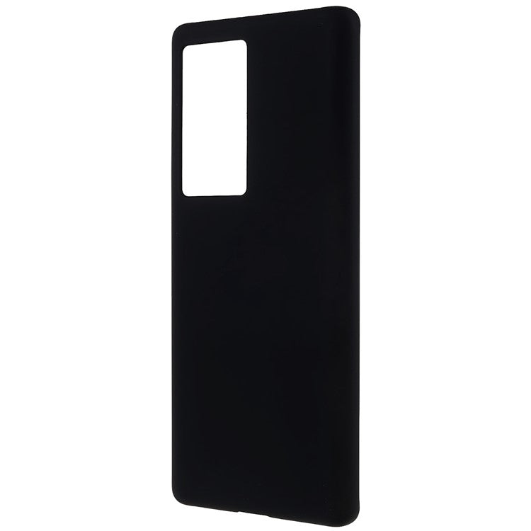 For vivo iQOO 8 Pro Light Thin Scratch-resistant Cell Phone Case Rubberized Glossy PC Back Shell - Black