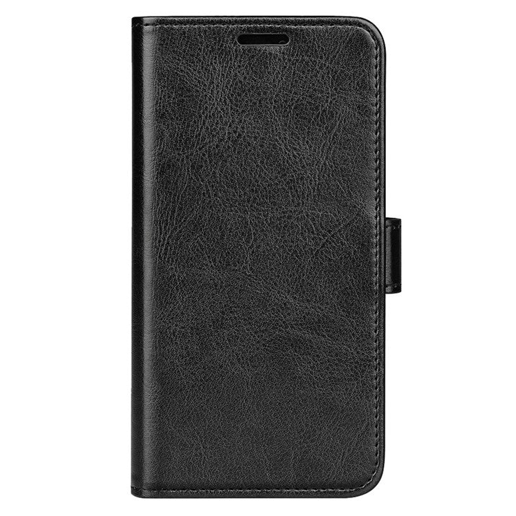 For vivo Y02s 4G Anti-drop Anti-scratch Crazy Horse Texture Wallet Case PU Leather + TPU Stand Function Phone Shell - Black