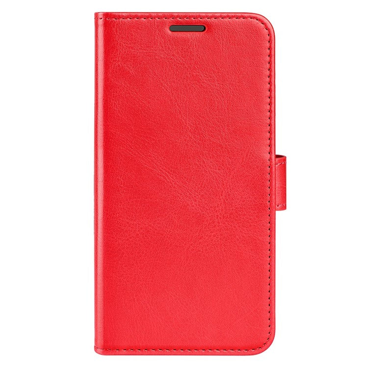 For vivo Y02s 4G Anti-drop Anti-scratch Crazy Horse Texture Wallet Case PU Leather + TPU Stand Function Phone Shell - Red