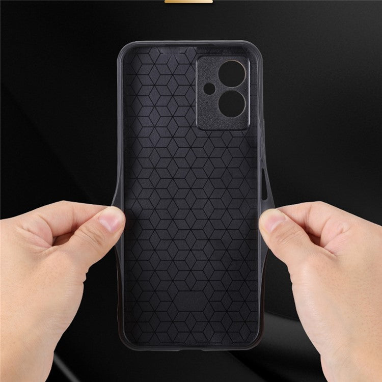 AZNS For vivo Y55 5G Slim Protective Back Cover PU Leather Coated TPU Anti-drop Mobile Phone Case - Brown