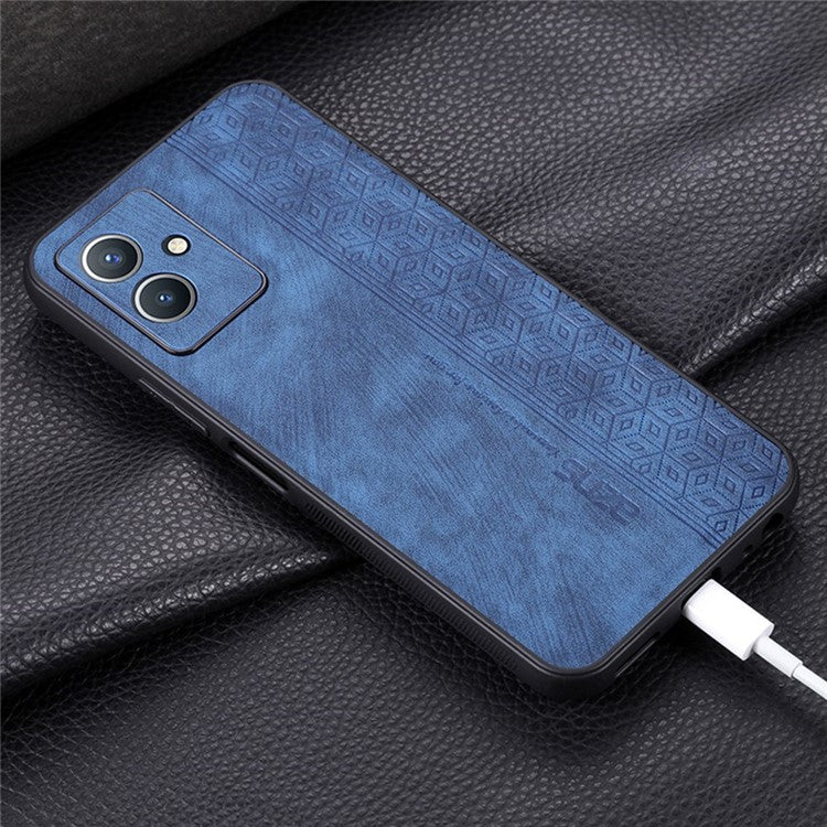 AZNS For vivo Y55 5G Slim Protective Back Cover PU Leather Coated TPU Anti-drop Mobile Phone Case - Brown