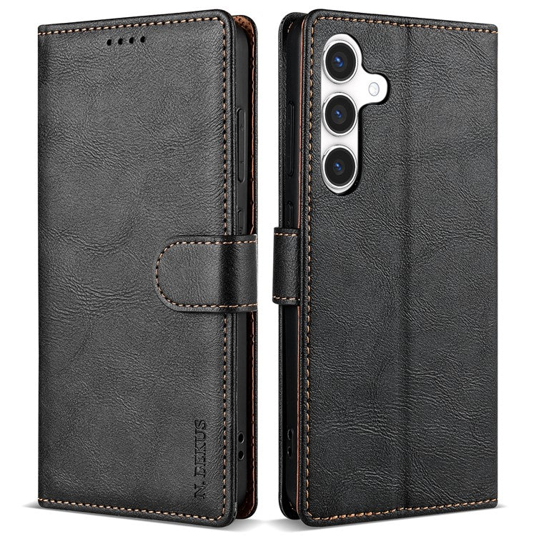 N.BEKUS CSJ-001 For Samsung Galaxy A05s 4G Wallet Case Protective Leather Phone Cover - Black