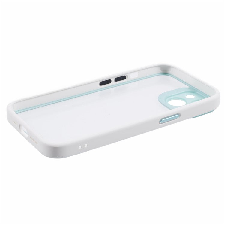 For-iPhone-13-/-14-Protective-Case-Shockproof-TPU+Acrylic-Cell-Phone-Cover---Baby-Blue