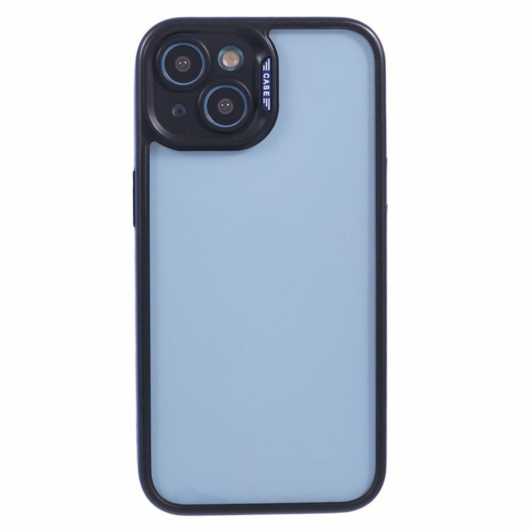 For-iPhone-13-/-14-Protective-Case-Shockproof-TPU+Acrylic-Cell-Phone-Cover---Titanium-Blue