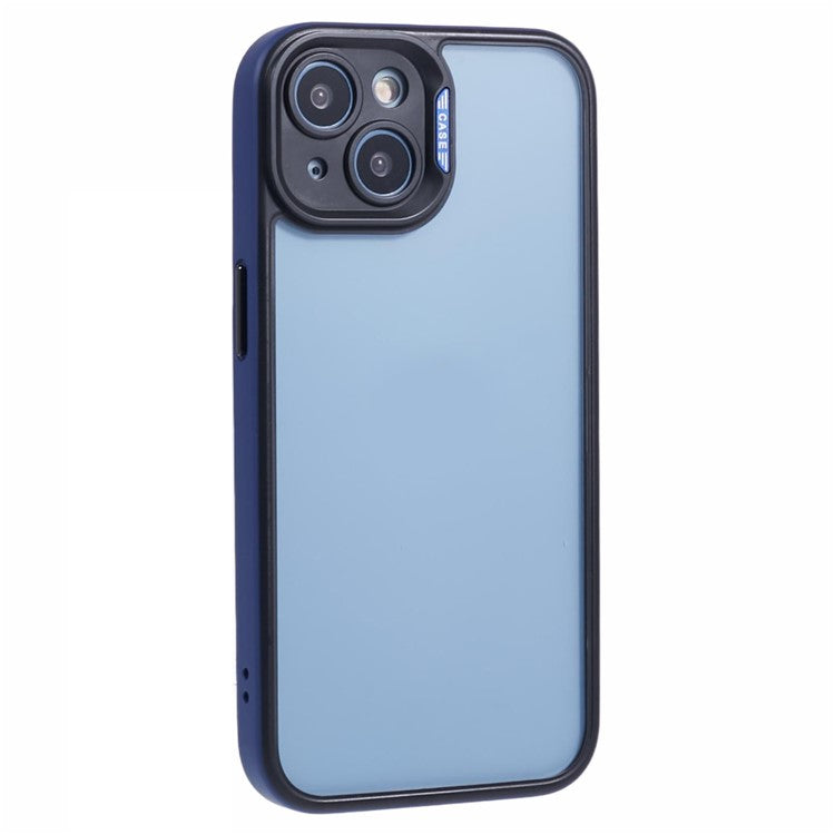 For-iPhone-13-/-14-Protective-Case-Shockproof-TPU+Acrylic-Cell-Phone-Cover---Titanium-Blue