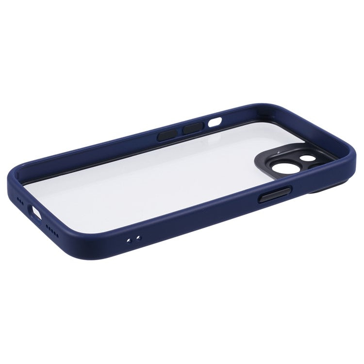 For-iPhone-13-/-14-Protective-Case-Shockproof-TPU+Acrylic-Cell-Phone-Cover---Titanium-Blue