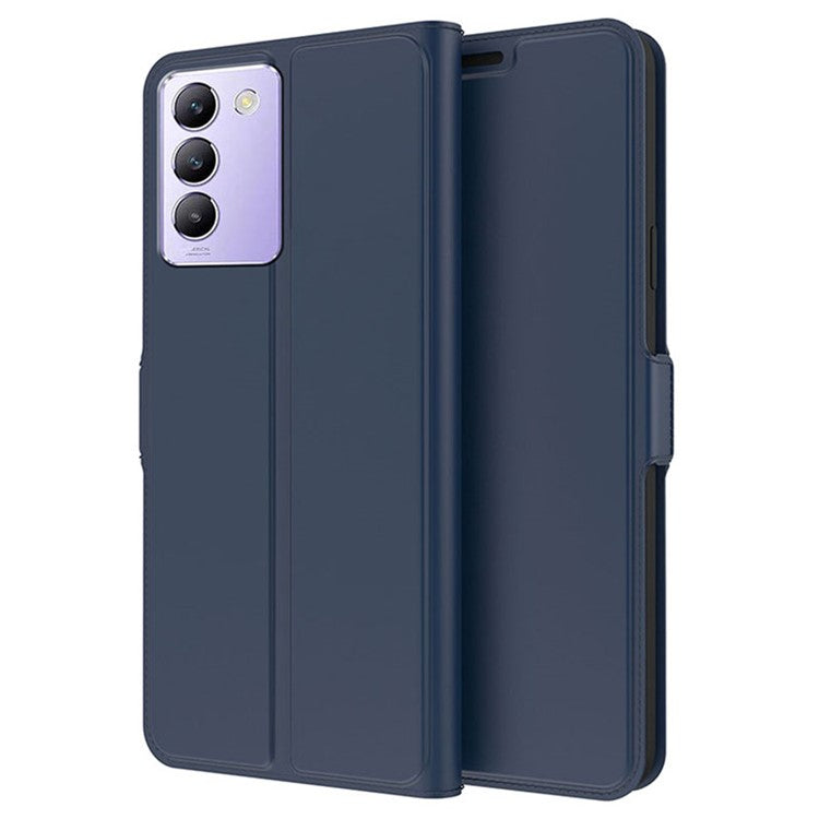 For vivo V30 SE 5G Case Magnetic Clasp Folio Leather Phone Cover - Blue