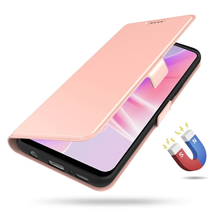 For vivo iQOO Z9x 5G Case Card Slots Stand Phone Leather Cover Dual Magnetic Clasps - Rose Gold