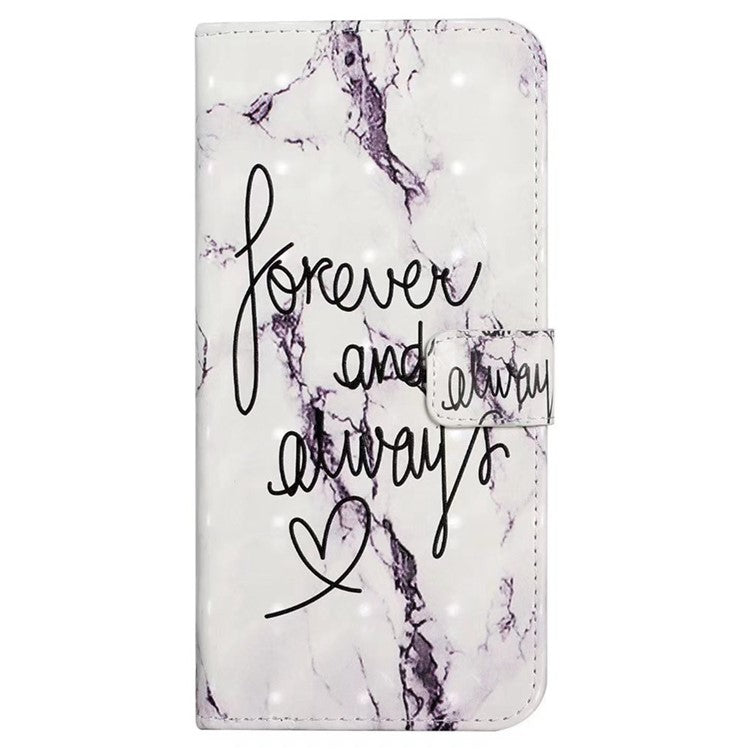 For Google Pixel 8a Mobile Phone Case 3D Pattern Printing Leather Cover - Forever and Always