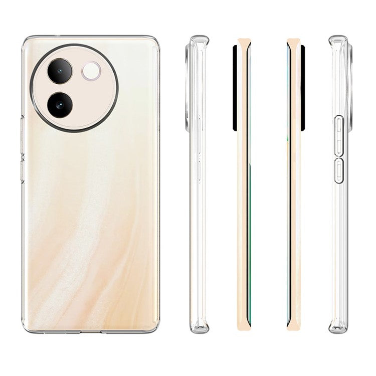 10Pcs  /  Set For vivo V30e 5G Case Clear TPU Watermark-Free Shockproof Phone Cover