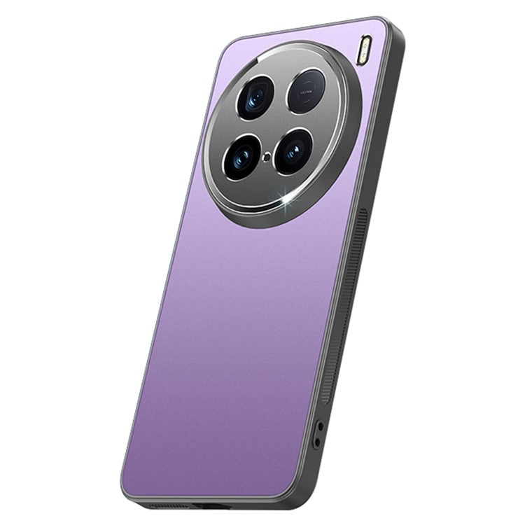 For vivo X100 Ultra 5G Case PC+TPU Phone Shell with Metal Lens Cover - Purple