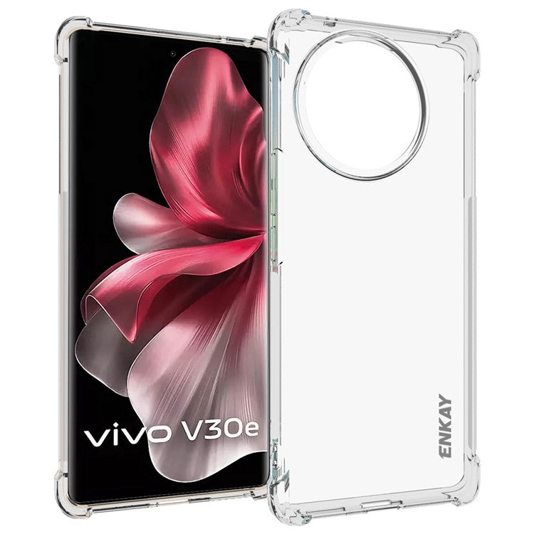 ENKAY HAT PRINCE For vivo V30e 5G TPU Case Clear Phone Cover Anti-Drop Corners Protection