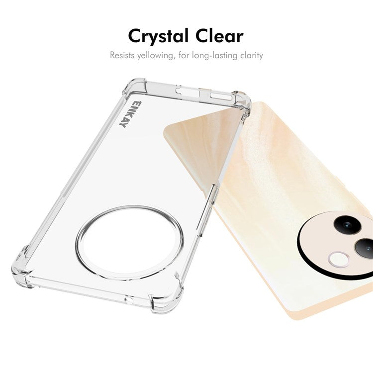 ENKAY HAT PRINCE For vivo V30e 5G TPU Case Clear Phone Cover Anti-Drop Corners Protection