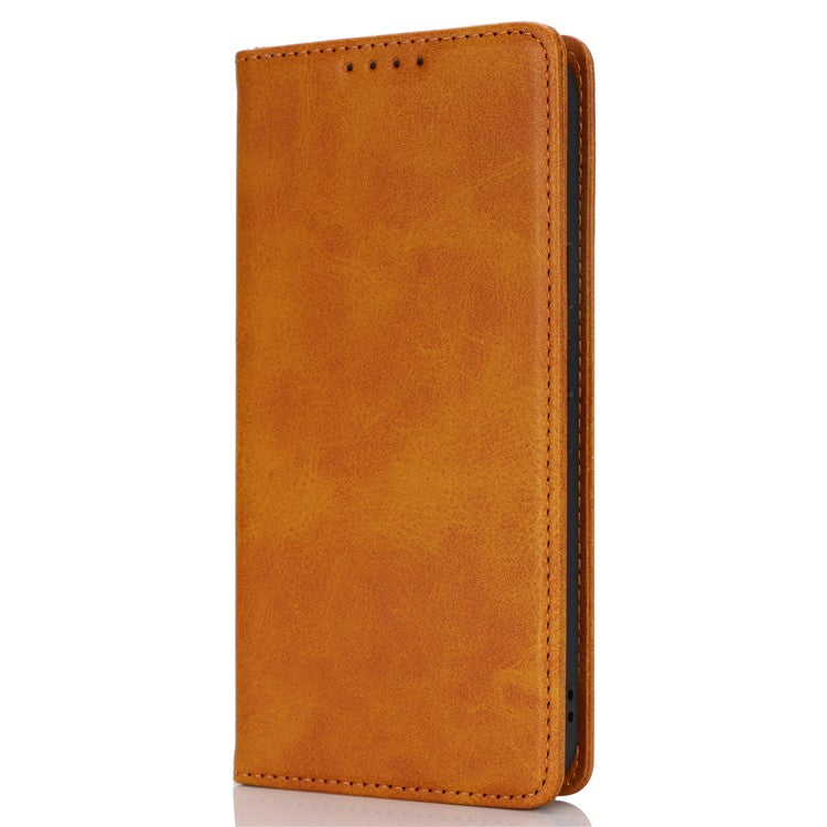 For Google Pixel 9 / Pixel 9 Pro Case PU Leather Wallet Magnetic Closing Phone Cover -  Light Brown