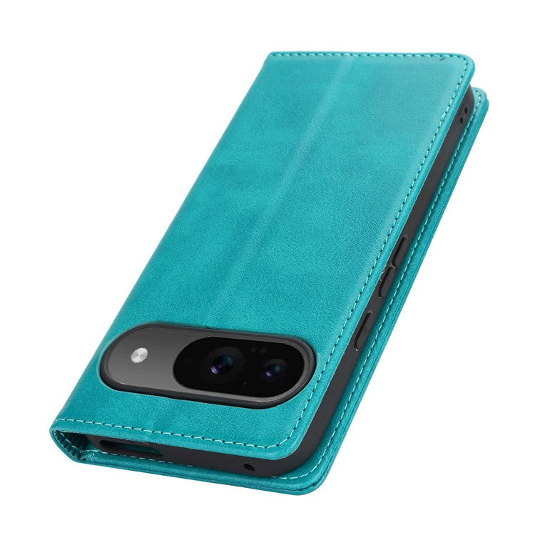 For Google Pixel 9 / Pixel 9 Pro Case PU Leather Wallet Magnetic Closing Phone Cover -  Sky Blue