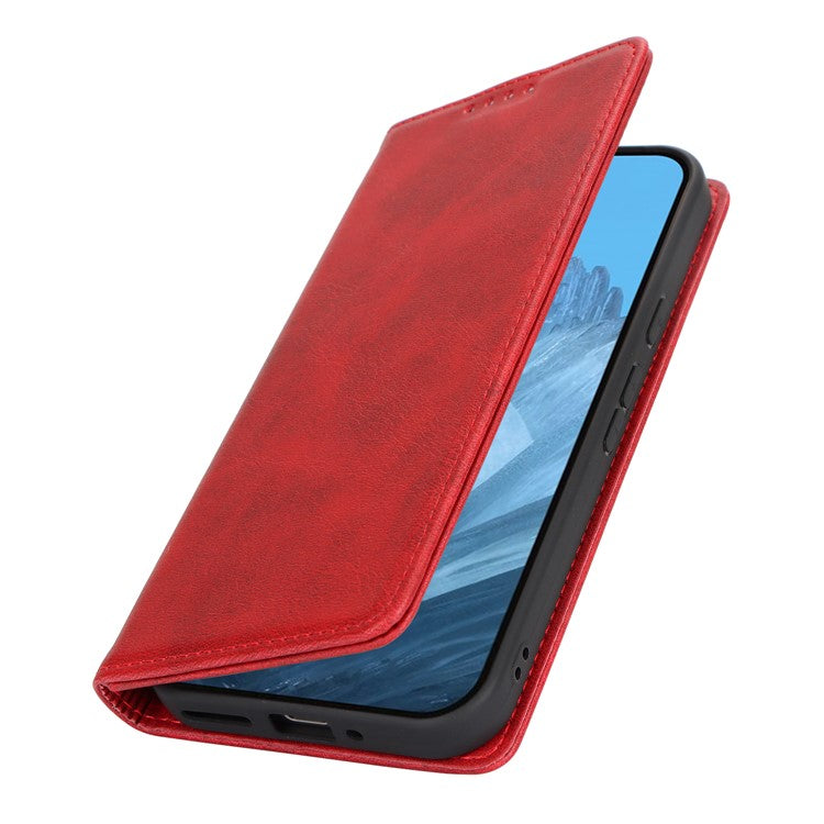 For Google Pixel 9 / Pixel 9 Pro Case PU Leather Wallet Magnetic Closing Phone Cover -  Red