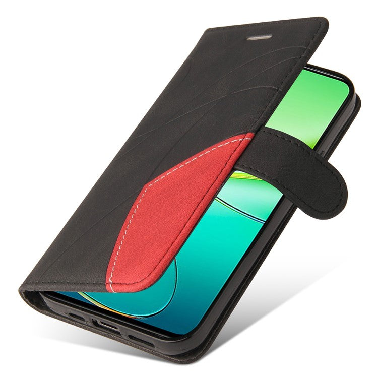 KT Leather Series-1 For vivo Y38 5G / Y200i 5G / T3x Case Wallet Dual Color Phone Leather Cover -  Black