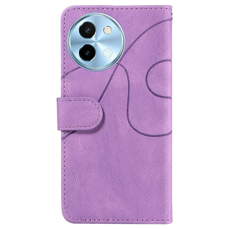 KT Leather Series-1 For vivo Y38 5G / Y200i 5G / T3x Case Wallet Dual Color Phone Leather Cover -  Light Purple