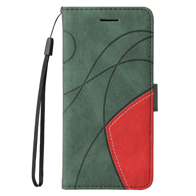 KT Leather Series-1 For vivo Y03 Case Color Splicing Flip Leather Phone Cover - Green