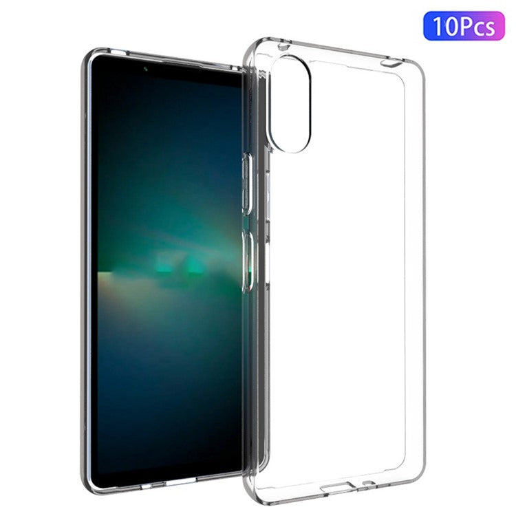 10Pcs / Pack For Sony Xperia 10 VI Cover TPU Mobile Phone Case with Inner Watermark-Free Texture