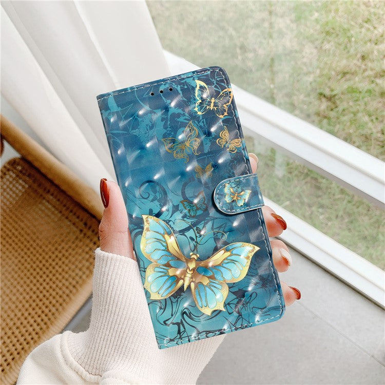 For Google Pixel 8a Case Card Slots Pattern Printing PU Leather Phone Cover - Butterfly