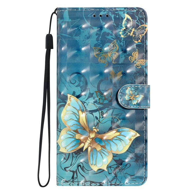 For Google Pixel 8a Case Card Slots Pattern Printing PU Leather Phone Cover - Butterfly