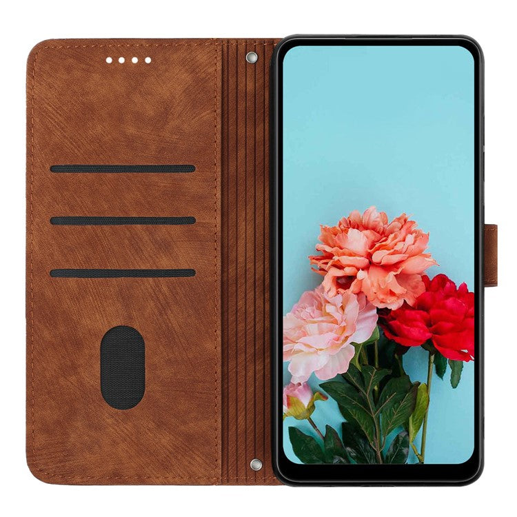 For vivo Y38 5G / Y200i 5G / T3x Case PU Leather Wallet Skin-Touch Phone Cover - Brown