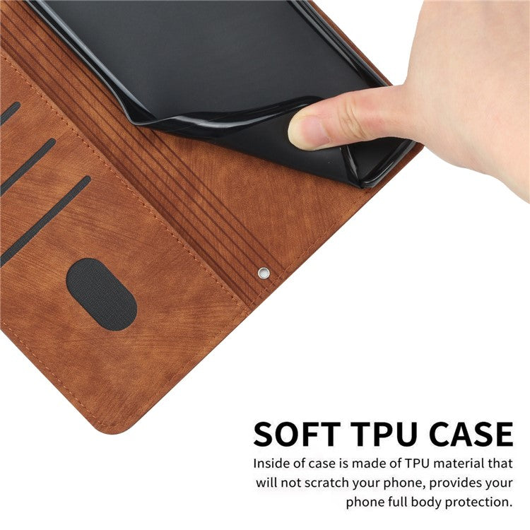 For vivo Y38 5G / Y200i 5G / T3x Case PU Leather Wallet Skin-Touch Phone Cover - Brown