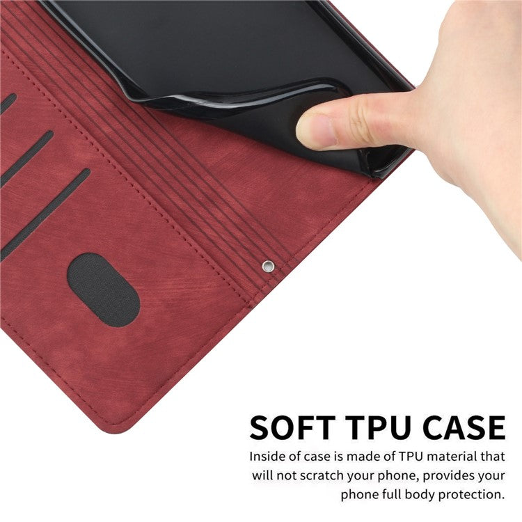 For vivo Y38 5G / Y200i 5G / T3x Case PU Leather Wallet Skin-Touch Phone Cover - Red