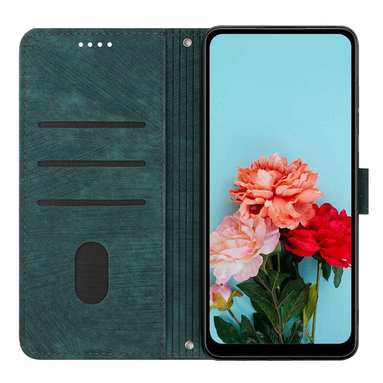 For vivo Y38 5G / Y200i 5G / T3x Case PU Leather Wallet Skin-Touch Phone Cover - Green