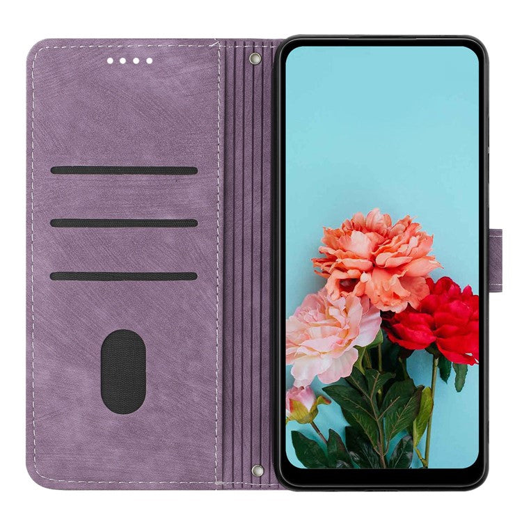 For vivo Y38 5G / Y200i 5G / T3x Case PU Leather Wallet Skin-Touch Phone Cover - Purple