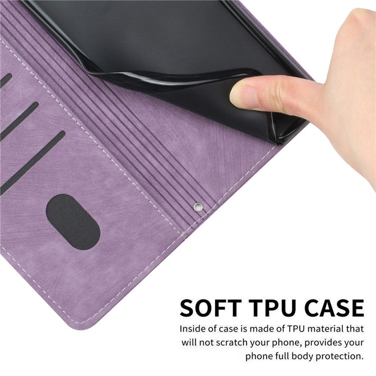 For vivo Y38 5G / Y200i 5G / T3x Case PU Leather Wallet Skin-Touch Phone Cover - Purple